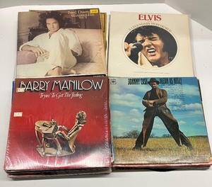 lot 138 image: Lot of 46 Vinyl Record Albums Elvis, Neil Diamond, Barry Manilow John Denver and more