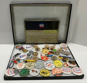 lot 127 image: Vintage Pins and Display Case