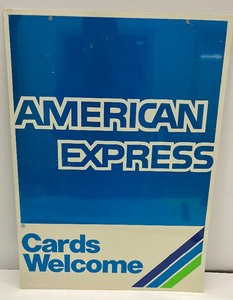 lot 113 image: Vintage American Express Advertiser Advertising Tin Sign 1996