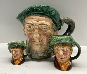 lot 136 image: Large Royal Doulton Auld Mac Toby Mug and Two Small Toby Mugs
