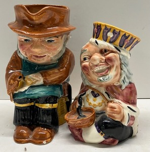 lot 61 image: Two Large Toby Mugs Old King Cole and  Gordiner