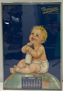 lot 76 image: Thomson Dairy Inc. 1931 Calendar Poster Sealed