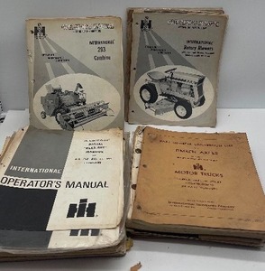 lot 36 image: Vintage International Harvester Parts Catalogs, Operators Manuals and Set up Instructions