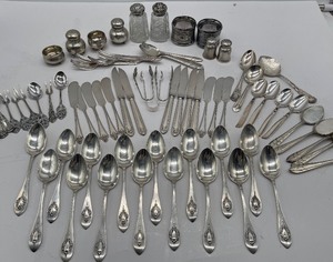lot 100 image: Vintage Flatware Some Sterling