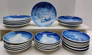 lot 106 image: Lot of 24 Royal Copenhagen Plates Bing & Grondahl Plates