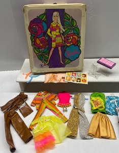 lot 187 image: Vintage Barbie Case and Clothing 19601970s