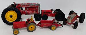 lot 50 image: Hubley Massey Harris Tractor Toys