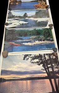 lot 197 image: Set of 4 Vintage Hamms Beer Posters Four Seasons Land of Sky Blue Waters
