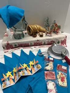 lot 64 image: Krumkake Iron, Christmas Dal Hats, Scandinavian Items