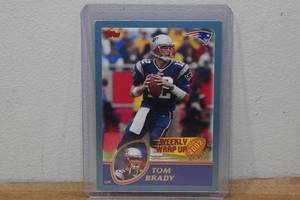 lot 62 image: 2003 Topps Tom Brady #293 Weekly Wrap Up Highlight Football Card