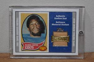 lot 65 image: 2001 Topps Archives Bubba Smith Stadium Seat Insert Football Card
