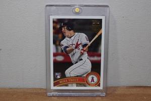 lot 76 image: 2019 Topps Mike Trout Rookie Reprint Baseball Card - 35150