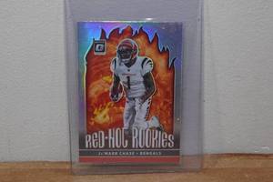 lot 86 image: 2021 Optic JaMarr Chase Red Hot Rookies Football Card
