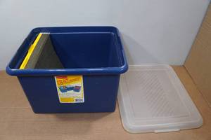 lot 244 image: Rubbermaid File Tote