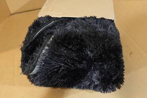 lot 34 image: Plush Faux Fur Area Rug - 4x6 - Black
