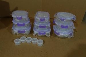 lot 44 image: Glass Food Storage Containers with Lids