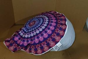 lot 114 image: Large Round Decorative Pillow - 32