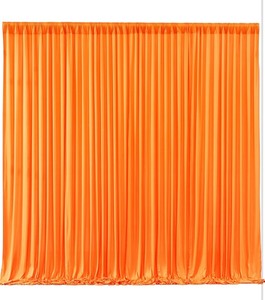 lot 19 image: 6-Panels Orange Backdrop Curtains - 24x10