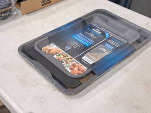 lot 838 image: Ninja Foodi NeverStick Baking Sheet Set - 9x13 and 11x17 2-piece (in original packaging)