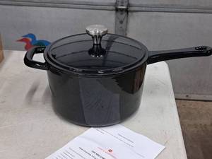 lot 847 image: Covered Cast Iron 3.5-qt Sauce Pan - Cooks Essentials (in original packaging)