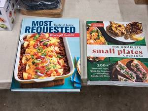 lot 859 image: Lot of (2) - Taste of Home Most Requested Weeknight Favorites, The Complete Small Plates Cookbook Cookbooks