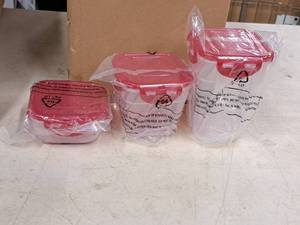 lot 900 image: Lot of (21) Lock n Lock Assorted Plastic Food Storage Containers (in original packaging)