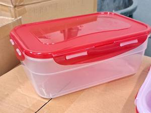 lot 906 image: Lot of (4) Lock n Lock Plastic Food Storage Container with Lid 6x9x3-12 (in original packaging)