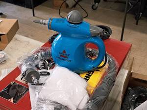 lot 947 image: Bissell Steam Shot Steam Cleaner (Blue) (in original packaging)