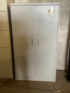 lot 71 image: Steel 2-Door Cabinet  Magnetic Closure