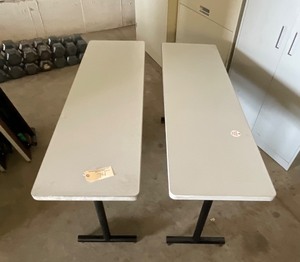 lot 74 image: Heavy-Duty Tables  Set of 2