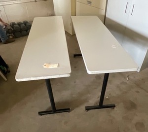 lot 75 image: Heavy-Duty Tables  Set of 2