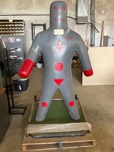 lot 90 image: Punching Dummy  Stress Reliever  68 Tall with Cover