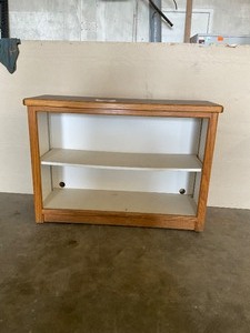 lot 95 image: Wooden Shelf on Casters
