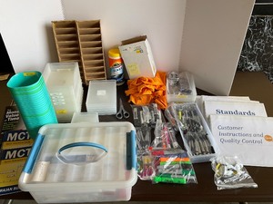 lot 181 image: Lot of Office pens, small bins. books, markers & Misc