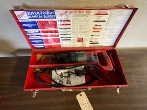 lot 187 image: Milwaukee Sawzall with Metal carrying case