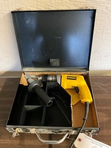 lot 189 image: DeWalt  VSR Hammer Drill in case