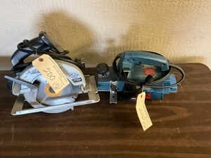 lot 200 image: Bosch electric power planer & Sawcat 7 circular saw