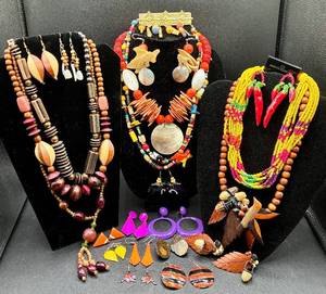 lot 136 image: Collection of Boho Costume Jewelry