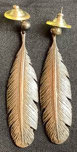 lot 93 image: Sam Bentall Sterling Silver Feather Earrings