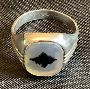 lot 89 image: Agate .925 Sterling Silver Ring - Size 11