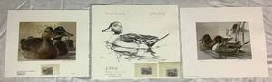 3 Conservation Stamps and Prints featuring Mario Fernandez (Pintails and 1984 Mason Mallards)