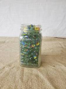 lot 7 image: Jar Of Vintage Marbles