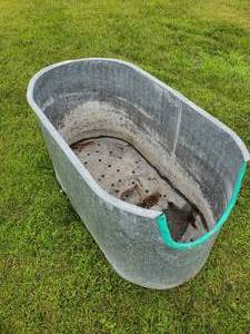 lot 33 image: Large Cattle Trough Great for Garden  Holes in bottom for Drainage