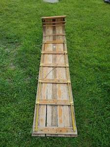 lot 66 image: Vintage Mustang Glass Fused Toboggan