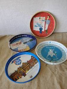 lot 102 image: 4 Vintage Beer Trays Hamms, Old Style Pabst, And Schlitz