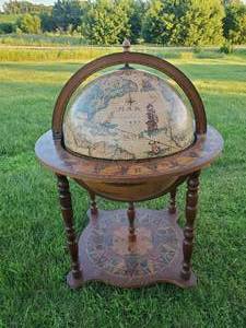 lot 142 image: Amazing RARE Large BAR Zodiac Sign Globe