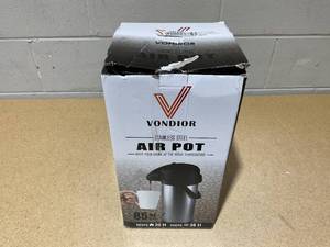lot 228 image: Vondior Airpot Coffee Dispenser with Pump - Insulated Stainless Steel Thermal Beverage Dispenser