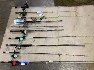 lot 409 image: LOT OF 10 Miscellaneous Fishing Rods