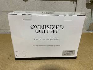 lot 149 image: Steel Grey King, Vilano Oversized Quilt Set