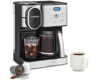 lot 92 image: Cuisinart Coffee Maker, 12-Cup Glass Carafe, Automatic Hot & Iced Coffee Maker, Single Server Brewer, Stainless Steel